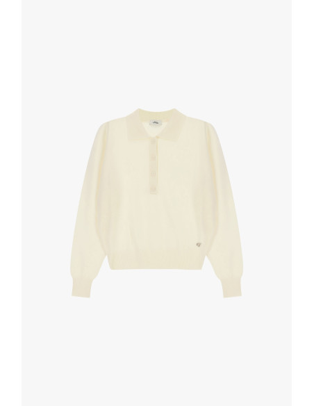 Camisola com gola e fecho de botões Dixie