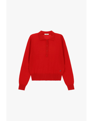 Camisola com gola e fecho de botões Dixie
