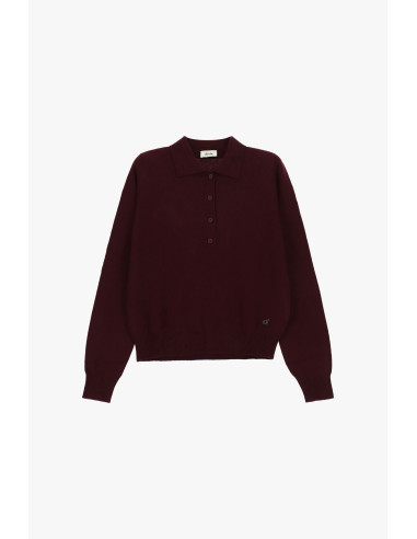 Camisola com gola e fecho de botões Dixie