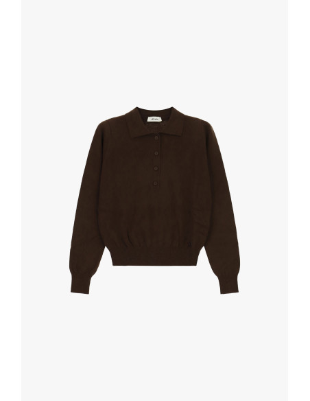 Camisola com gola e fecho de botões Dixie