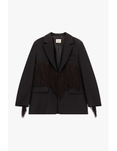 Blazer com franjas decorativas e bolsos frontais Dixie 2