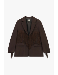 Blazer com franjas decorativas e bolsos frontais Dixie 2