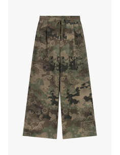Calças Palazzo com padrão paisley, cintura com cordão Dixie 2