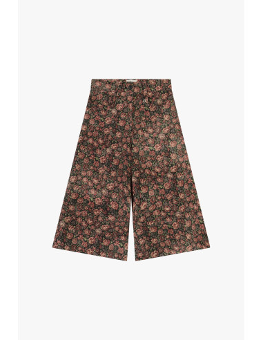 Calças Palazzo com Padrão Floral e Cintura Alta Dixie