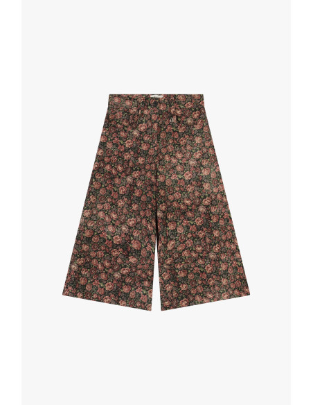 Calças Palazzo com Padrão Floral e Cintura Alta Dixie