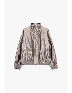 Bomber com acabamento metalizado e bainha elástica Dixie 2