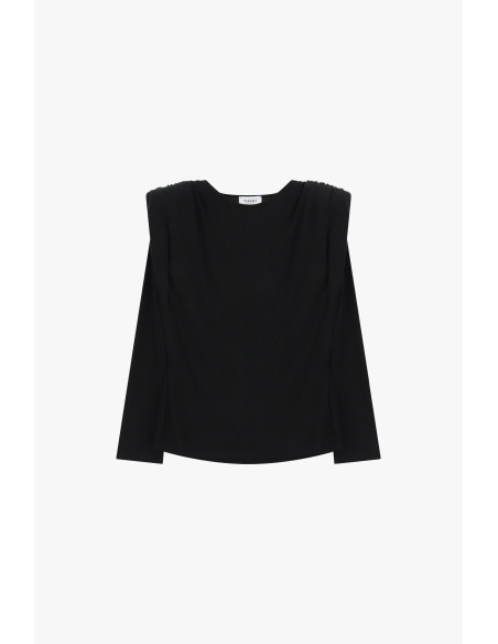 Camisola de gola redonda com ombros estruturados Please