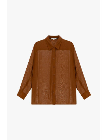 Camisa de corte regular com gola clássica Please