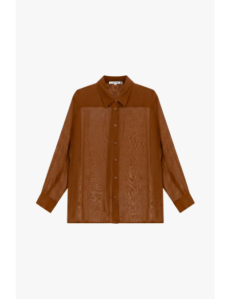 Camisa de corte regular com gola clássica Please