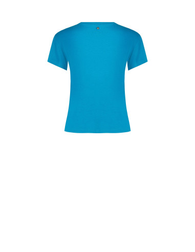 T-shirt regular em algodão com slogan e strass Rinascimento
