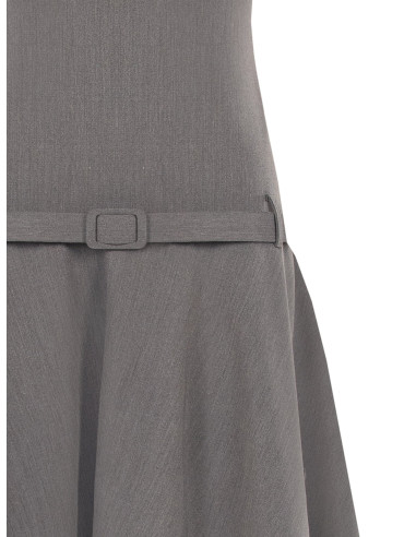 Vestido curto de cintura descida em poliviscose com cinto rígido a condizer Rinascimento