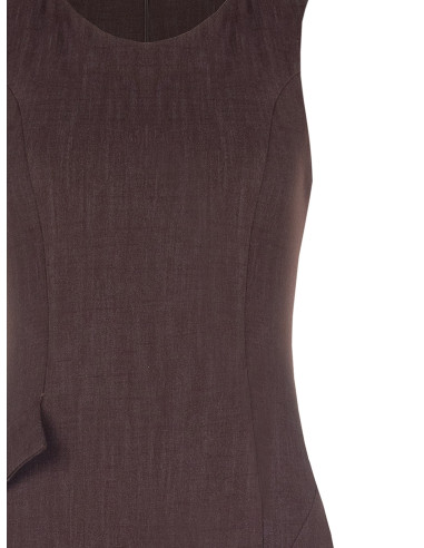 Vestido curto em mistura de viscose com decote redondo Rinascimento