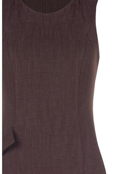 Vestido curto em mistura de viscose com decote redondo Rinascimento
