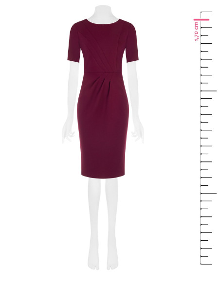 Vestido tubo em crepe scuba com decote barco Rinascimento