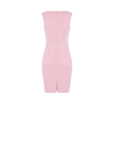 Vestido curto justo em tecido técnico com decote quadrado Rinascimento