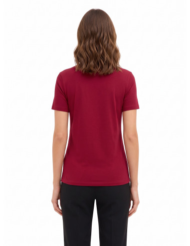 T-shirt regular em algodão com estampado do logótipo em relevo Rinascimento