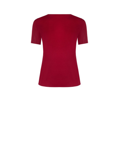 T-shirt regular em algodão com estampado do logótipo em relevo Rinascimento