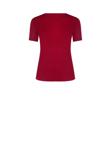 T-shirt regular em algodão com estampado do logótipo em relevo Rinascimento
