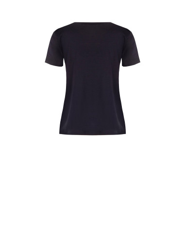 T-shirt regular em mistura de algodão com motivo de logótipo RR flocado Rinascimento