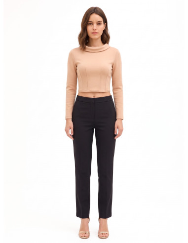 Camisola curta em neoprene leve com punhos de camisa Rinascimento