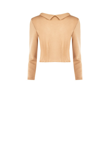 Camisola curta em neoprene leve com punhos de camisa Rinascimento