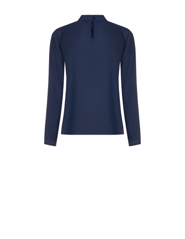 Blusa fluida em georgette com pregas à frente Rinascimento