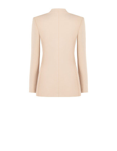 Blazer cintado em crepe scuba com botão a condizer Rinascimento