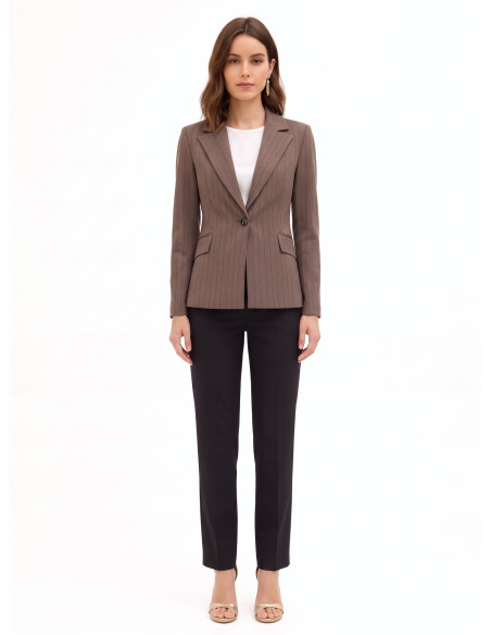Blazer cintado às riscas Rinascimento