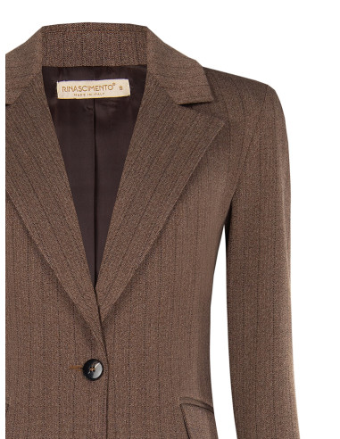 Blazer cintado às riscas Rinascimento