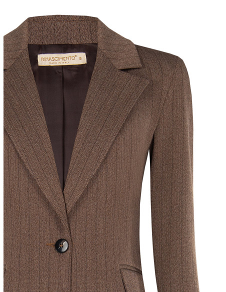 Blazer cintado às riscas Rinascimento