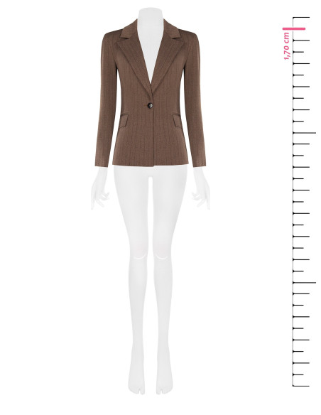 Blazer cintado às riscas Rinascimento