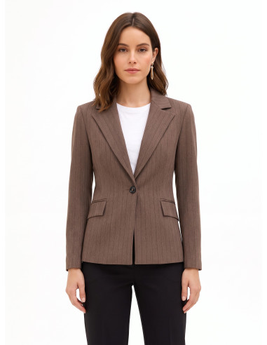 Blazer cintado às riscas Rinascimento