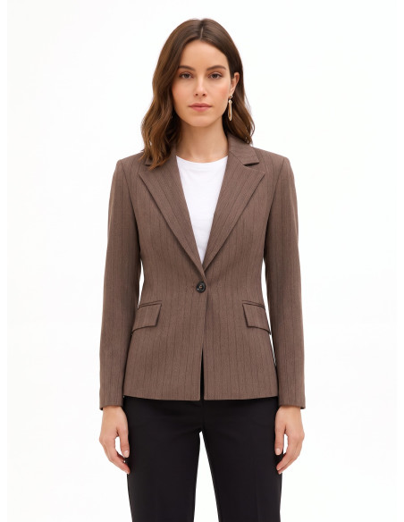 Blazer cintado às riscas Rinascimento