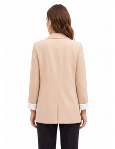 Blazer em mistura de algodão com lapelas Rinascimento 2