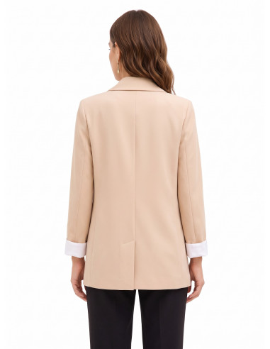 Blazer em mistura de algodão com lapelas Rinascimento