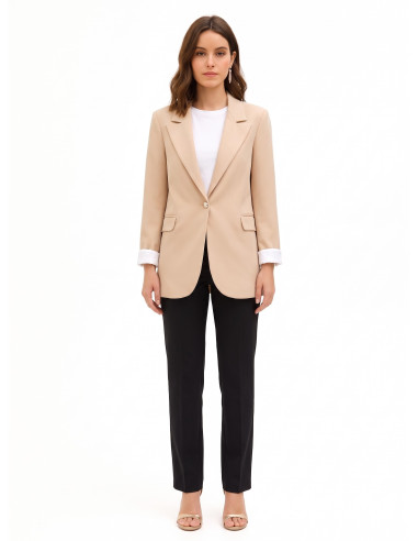 Blazer em mistura de algodão com lapelas Rinascimento