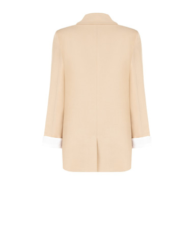 Blazer em mistura de algodão com lapelas Rinascimento