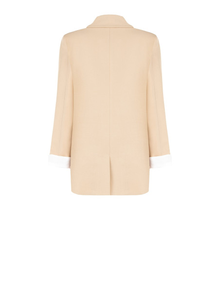 Blazer em mistura de algodão com lapelas Rinascimento