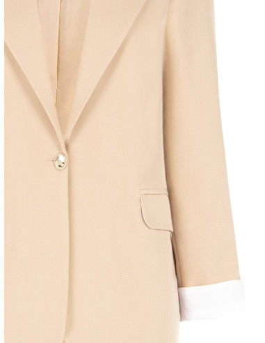 Blazer em mistura de algodão com lapelas Rinascimento