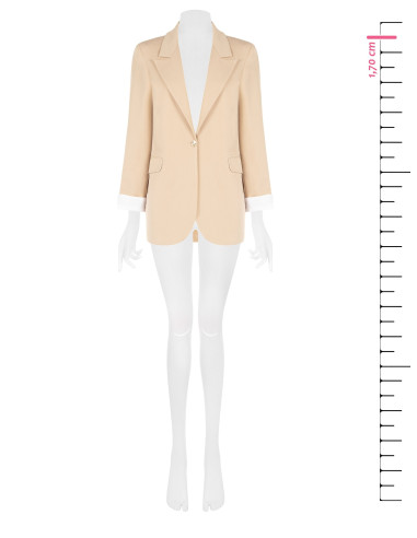 Blazer em mistura de algodão com lapelas Rinascimento