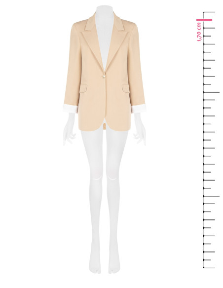 Blazer em mistura de algodão com lapelas Rinascimento