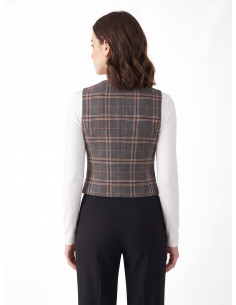 Colete cintado em tartan Rinascimento 2