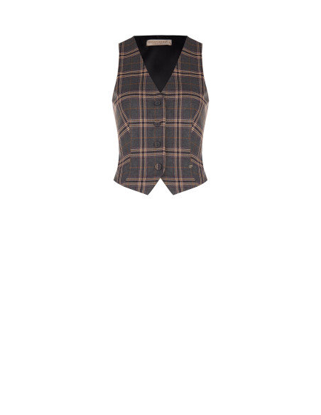 Colete cintado em tartan Rinascimento