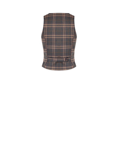 Colete cintado em tartan Rinascimento