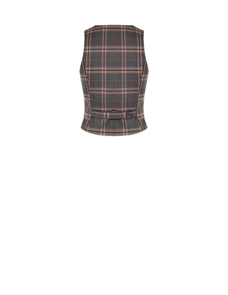 Colete cintado em tartan Rinascimento