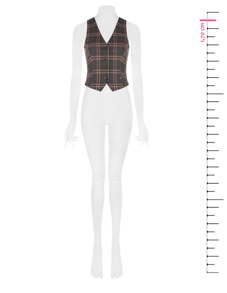 Colete cintado em tartan Rinascimento