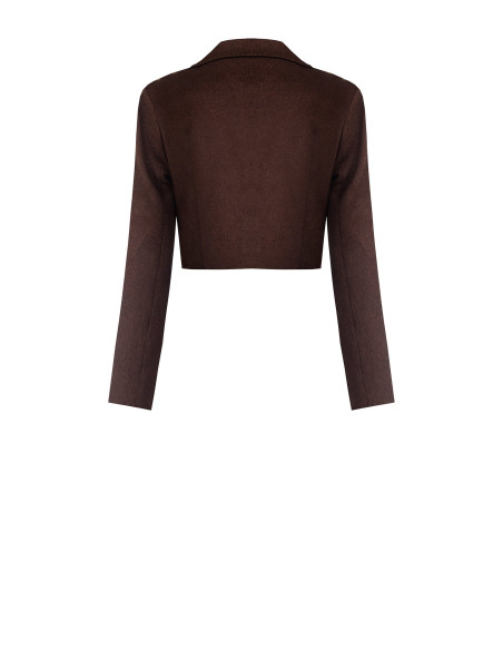 Casaco blazer cropped com cinto Rinascimento