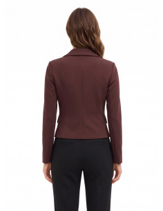 Blazer curto cintado em crepe scuba Rinascimento 2