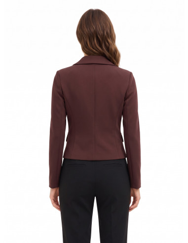Blazer curto cintado em crepe scuba Rinascimento
