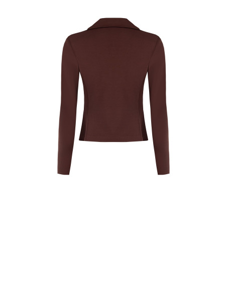 Blazer curto cintado em crepe scuba Rinascimento